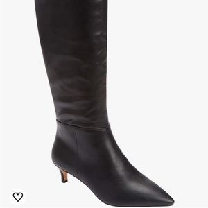 Wide with comfort black faux leather boots